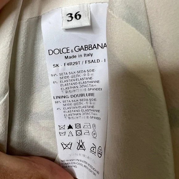 DOLCE & GABBANA Floral Print Knee-Length Pencil Skirt - Sz US 0 / IT 36 - Picture 9 of 11